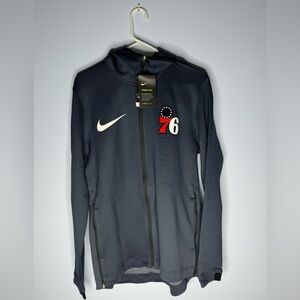 Nike Philadelphia 76ers Showtime Therma Flex Performance Full-Zip Hoodie-Medium